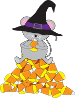 a cute halloween mouse